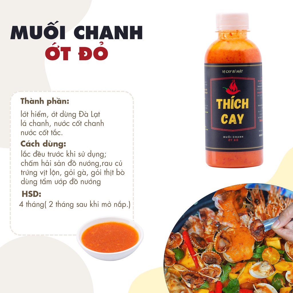 Nước chấm đỏ Thích Cay, tương chấm thịt nướng, đồ nướng, chấm ăn lẩu, nước chấm ớt hiểm cay