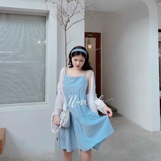 Đầm maxi đi biển, cột nơ ở vai mẫu hot, siêu xinh TT 10