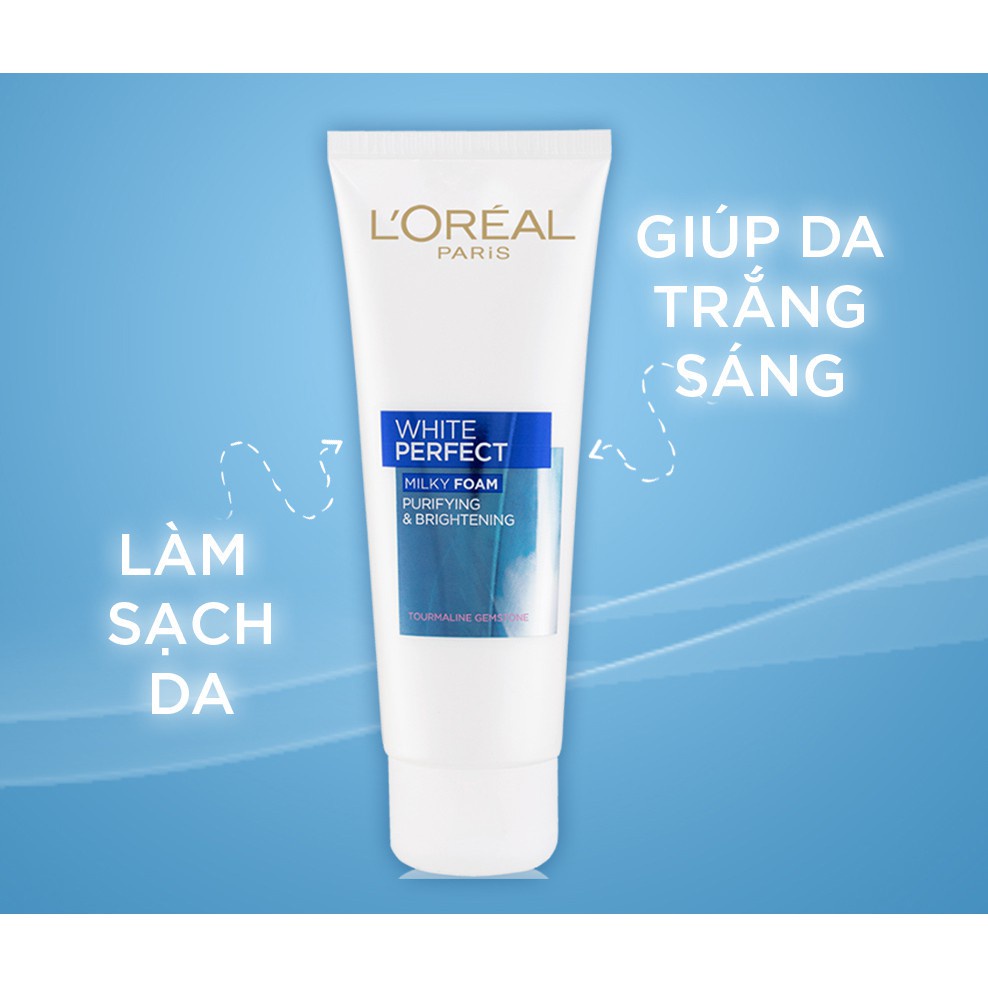 Sữa Rửa Mặt Làm Sáng Da - White Perfect Milky Foam L'Oréal Paris 100ml
