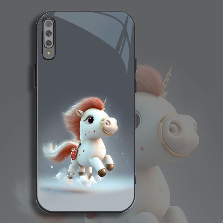 Ốp Lưng SAMSUNG GALAXY A30S, A50, A50S, A70, A7 2018 Mặt kính cường lực, cao cấp Họa tiết 12 CON GIÁP NGỘ NGHĨNH .