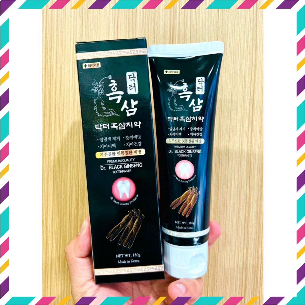 Kem Đánh Răng Hắc Sâm DR Black Ginseng 180g Hàn Quốc