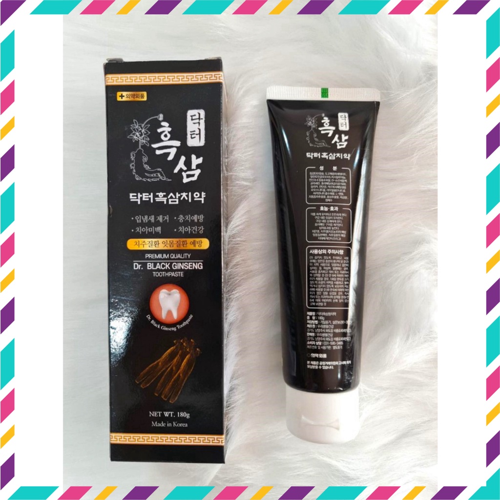 Kem Đánh Răng Hắc Sâm DR Black Ginseng 180g Hàn Quốc