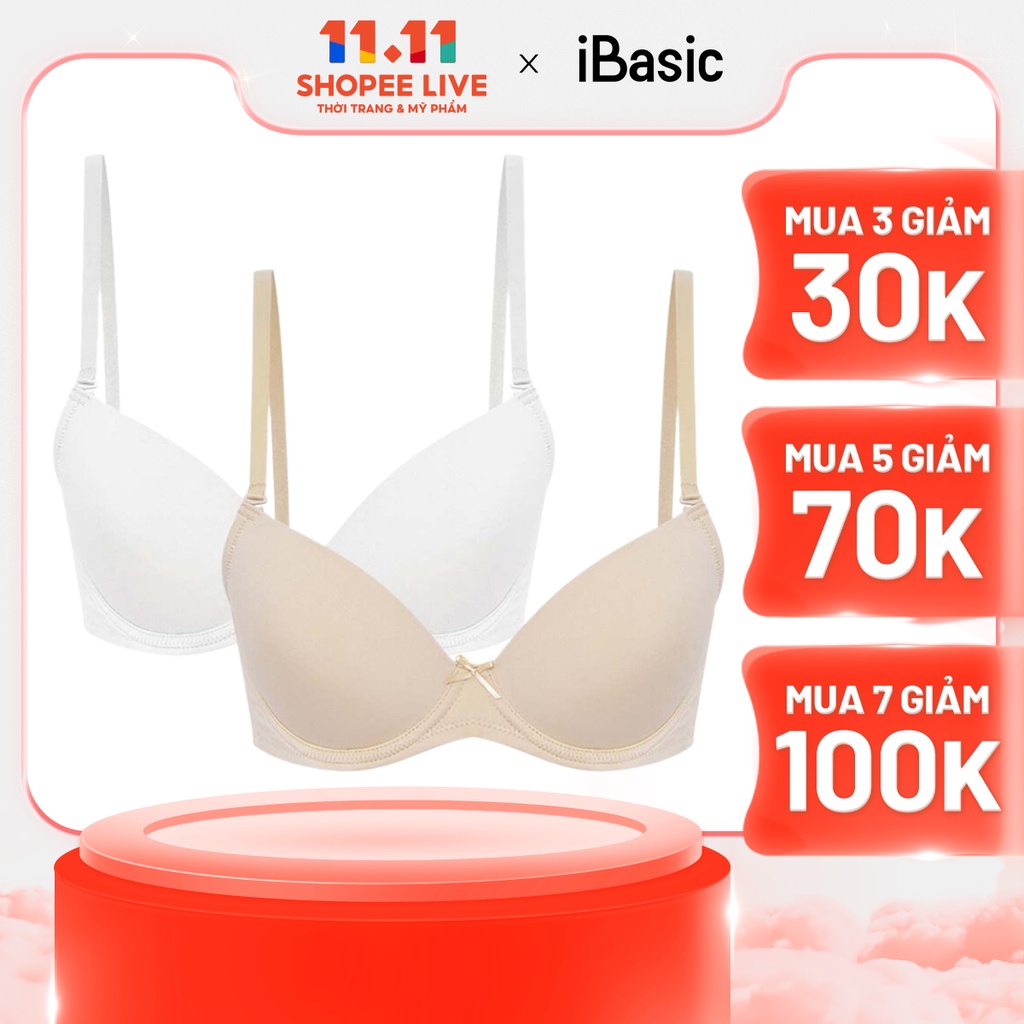 Combo 2 áo ngực có gọng mút vừa demi daily iBasic BRAW087