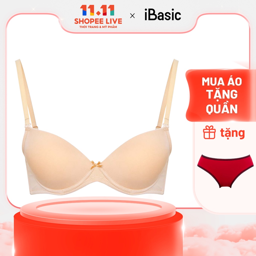 Áo ngực có gọng mút dày cup demi everyday iBasic BRAW088