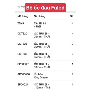 Bộ ốc đầu bò xe Dream - Fuled
