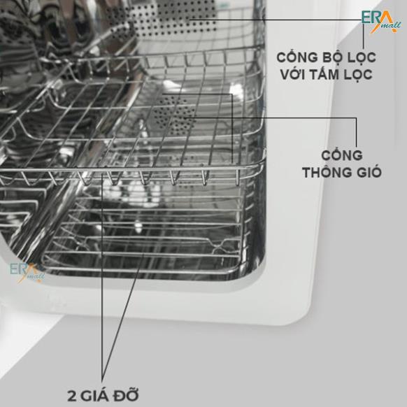 Máy tiệt trùng sấy khô tia UVC và bảo quản bình sữa Moazbebe MB038 dung tích 18 lit - BH 12 tháng