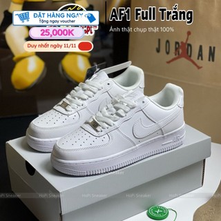 Giày sneaker_nike air force 1 full trắng nam nữ, giày af1 trắng đế air, bản cao cấp full box bill