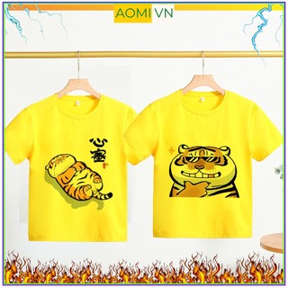 ÁO THUN UNISEX hổ béo siêu ngáo PHÔNG VÀNG TAY NGẮN NAM NỮ TRẺ EM TRAI GÁI aomifashion