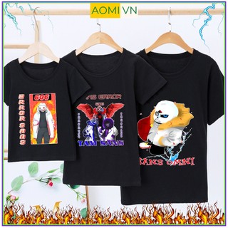 ÁO THUN UNISEX Sans 707 606 548 PHÔNG ĐEN TAY NGẮN NAM NỮ TRẺ EM TRAI GÁI aomifashion