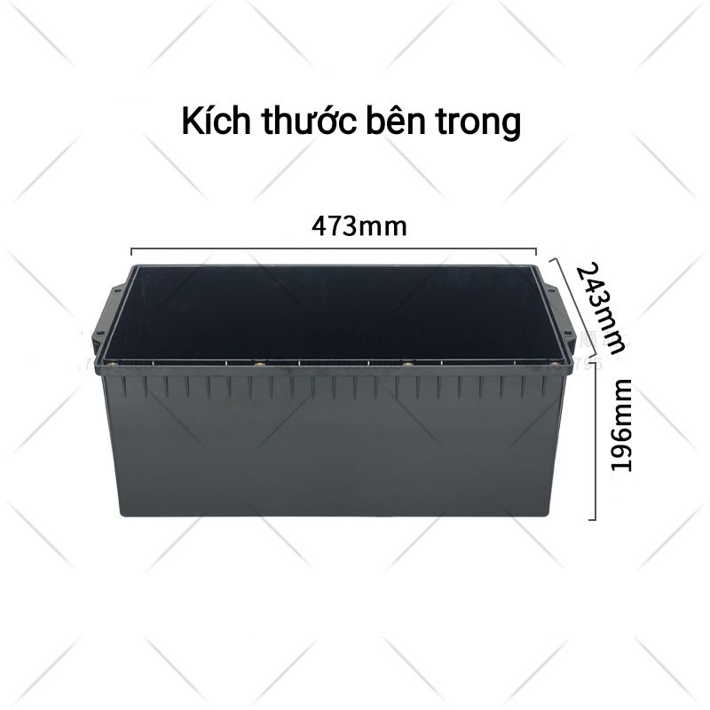 Vỏ acquy ô tô 250Ah, lắp được 40 cell 46160 hoặc 84 cell 33140