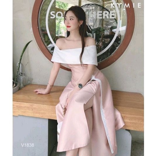 Đầm dài váy trễ vai xẻ váy dự tiệc cưới sang chảnh váy đi chơi váy dáng dài hàng thiết kế cao cấp