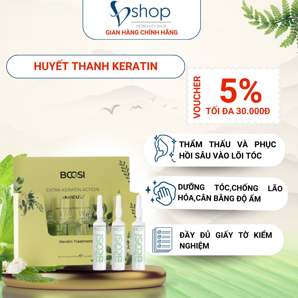 Huyết Thanh Phục Hồi Tóc Chuyên Sâu Giúp Tóc Chắc Khoẻ Bóng Mượt  Keratin Bcosi Extra Keratin Action Ampoules 100ml