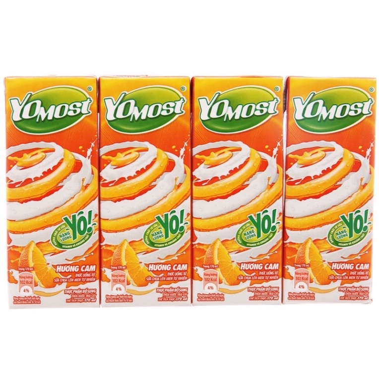 Lốc 4 hộp sữa  Yomost