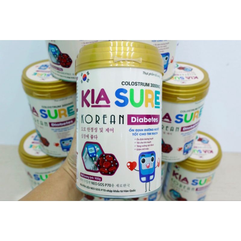 Sữa tiểu đường KIASURE DIABETES 900g hsd 10/2025. Nguyên liệu nhập từ Hàn Quốc