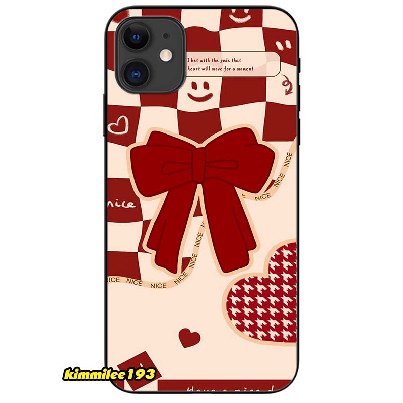 Ốp lưng dành cho Iphone 11, 12, 13, 14, 15 Pro Max và các dòng cũ - Nơ Đỏ