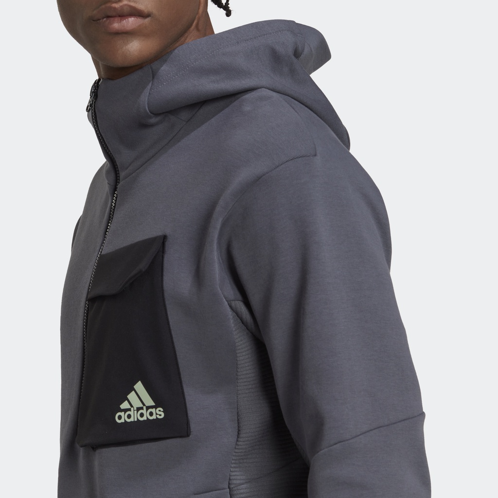 Adidas Phong cách sống Áo Hoodie Designed for Gameday Nam Xám HN0409