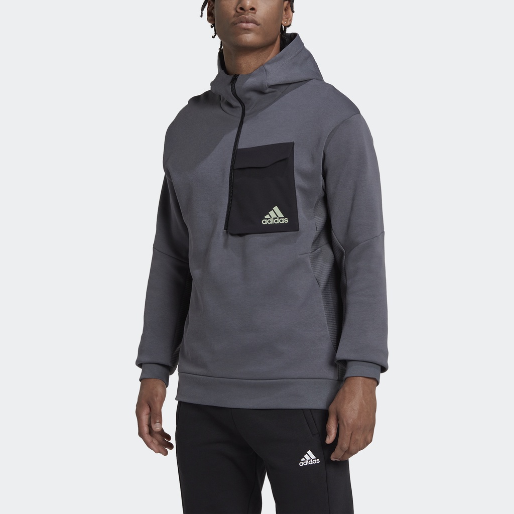 Adidas Phong cách sống Áo Hoodie Designed for Gameday Nam Xám HN0409