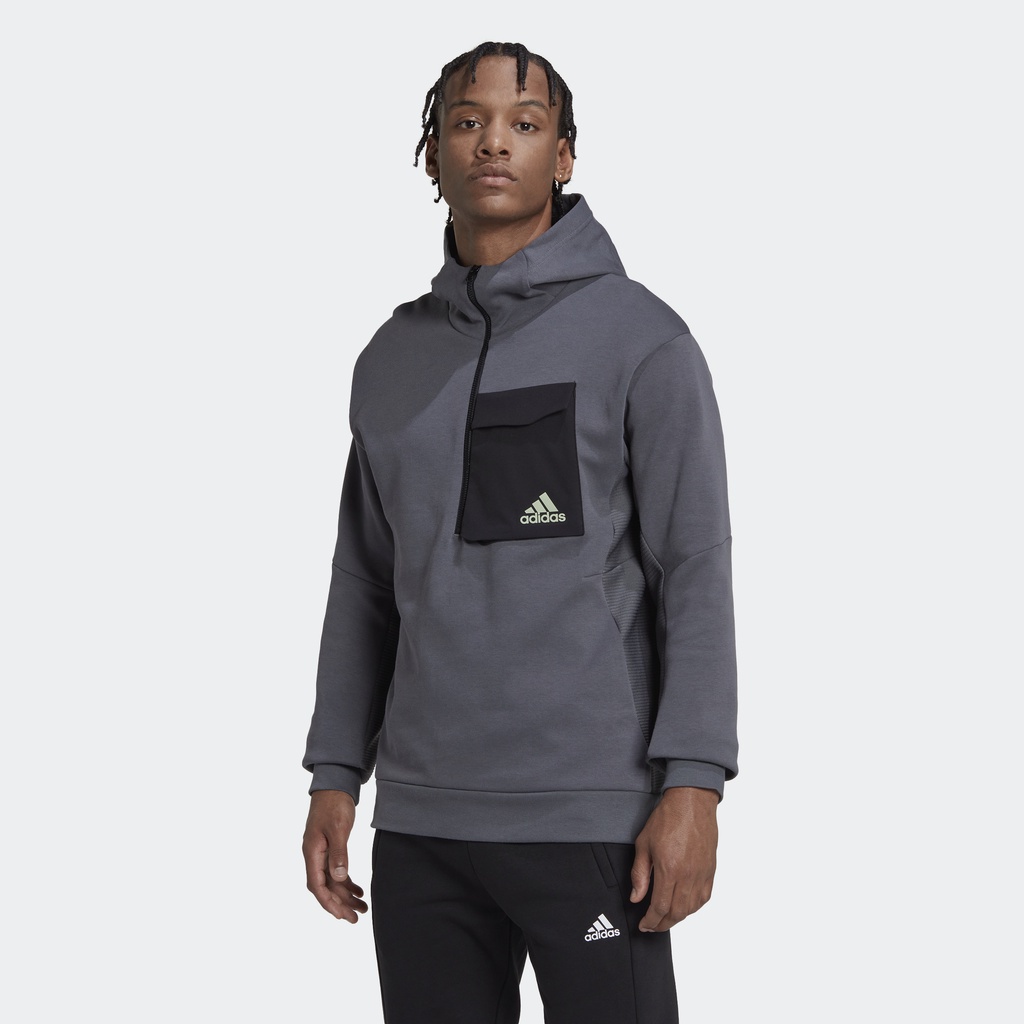 Adidas Phong cách sống Áo Hoodie Designed for Gameday Nam Xám HN0409
