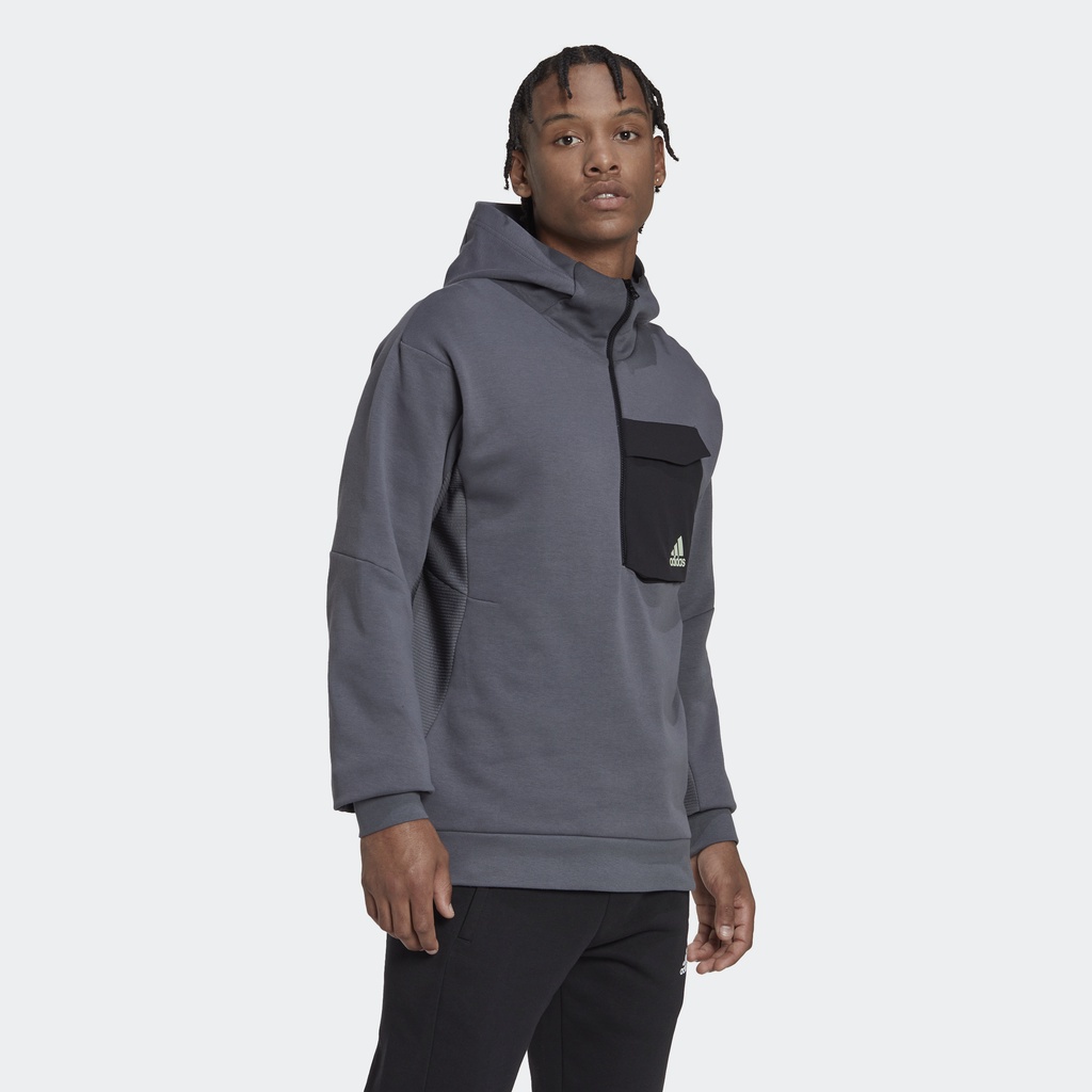 Adidas Phong cách sống Áo Hoodie Designed for Gameday Nam Xám HN0409