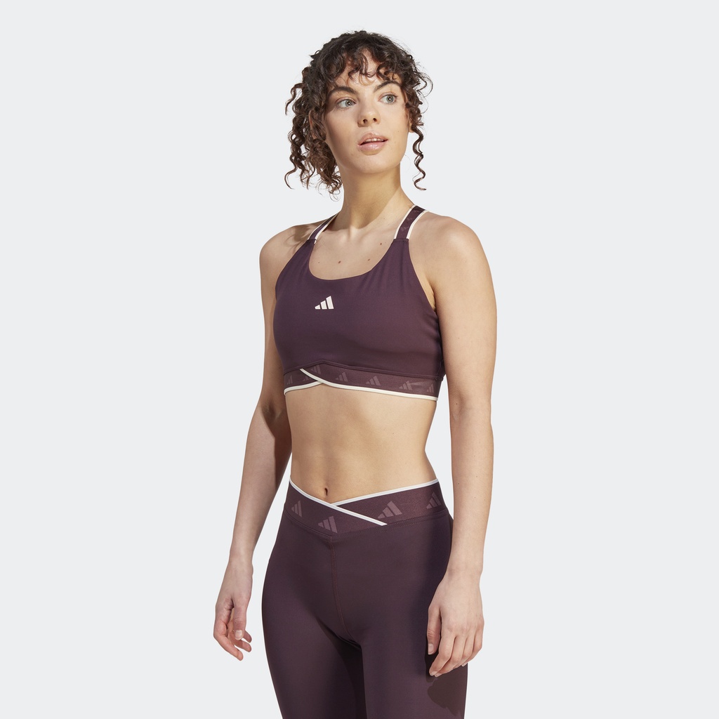 Adidas Tập luyện Áo Bra Tập Luyện Medium Support Techfit Powerimpact Nữ Đỏ HN7252
