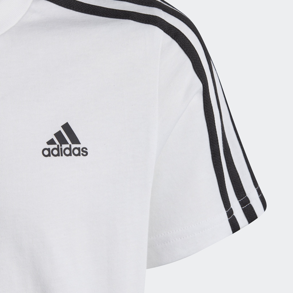 Adidas Phong cách sống Áo Thun Cotton 3 Sọc Essentials Trẻ em trắng IC0605
