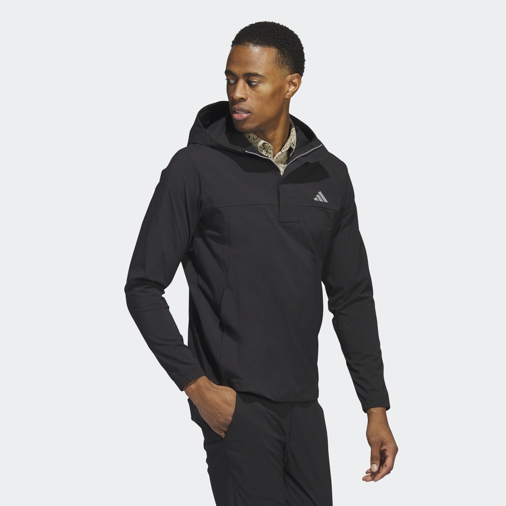 Adidas Đánh gôn Áo Hoodie Golf Khóa Kéo 1/4 Ripstop Nam Đen HY5380