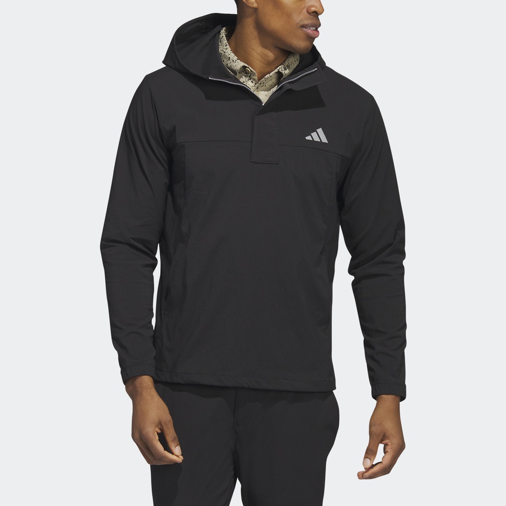 Adidas Đánh gôn Áo Hoodie Golf Khóa Kéo 1/4 Ripstop Nam Đen HY5380