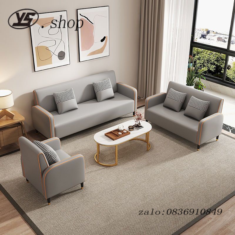 Sofa Vải Bắc Âu Phòng Khách Căn Hộ Nhỏ Đơn Giản Hiện Đại Cho Thuê Căn Hộ Đôi Ba Căn Hộ Cửa Hàng Quần Áo Đơn Giản