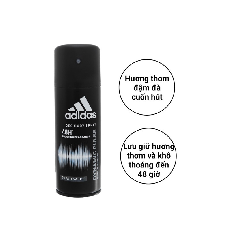 Xịt Khử Mùi Adidas 150ml Hàng Chính Hãng- Châu Âu