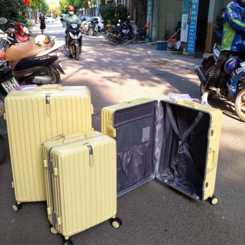 Tặng thẻ ghi tên Vali kéo khung nhôm Travelking cao cấp khoá sập STA bảo mật, chống rạch, chống vỡ