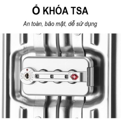 Vali nhôm nguyên khối cao cấp mẫu mới nhất 2023 vali nhôm toàn thân siêu bền