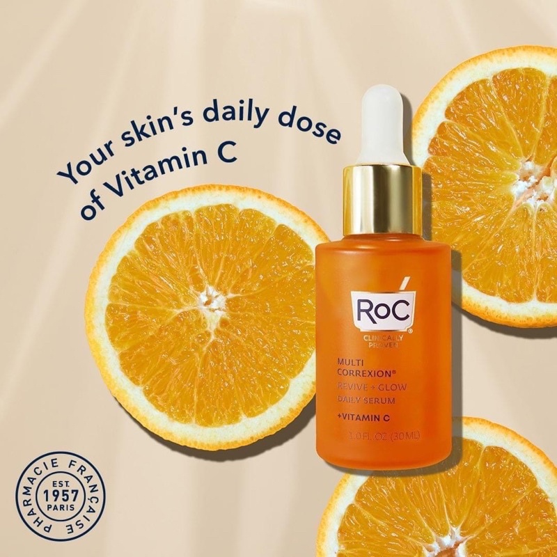 RoC Multi Correxion Revive + Glow Vitamin C Daily Serum 50ml unbox