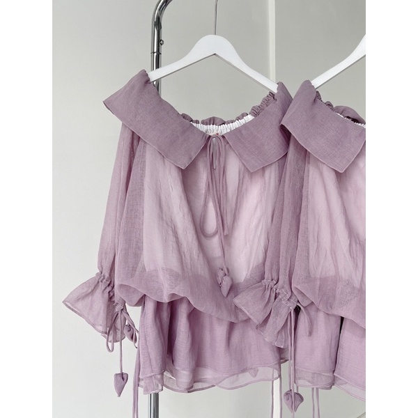 ONO DRESS-đầm tím xoè kèm quần ngọt ngào