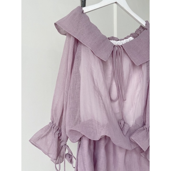 ONO DRESS-đầm tím xoè kèm quần ngọt ngào