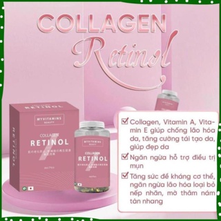 VIÊN UỐNG COLAGEN RETINOL 30viên da căng bóng trắng sáng không nếp nhăn