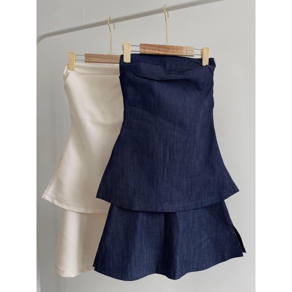 MILI SET - set áo ống kèm chân váy có lót