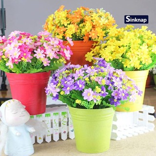 Hoa lụa giả Sinknap 7 cành 28 đầu sinh động trang trí bàn trung tâm đám cưới