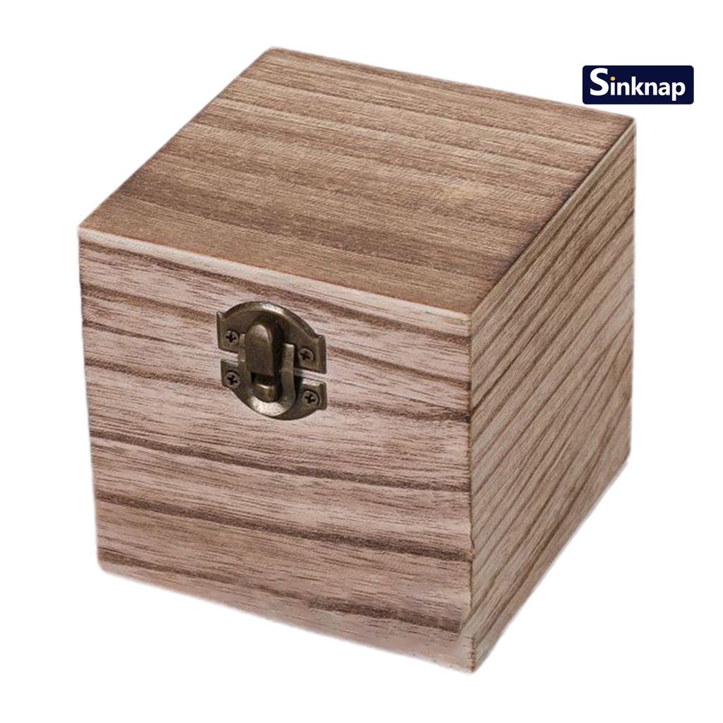 Sinknap  Giá Đỡ Hộp Đựng Trang Sức Hình Vuông Bằng Gỗ Phong Cách Cổ Điển