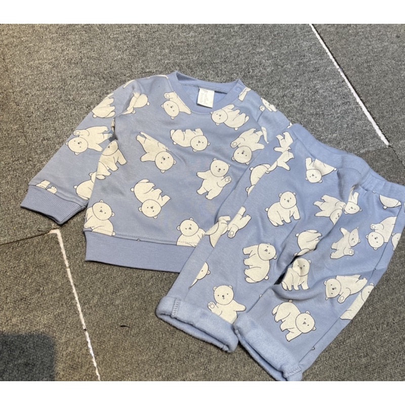 Bộ nỉ gấu bé trai