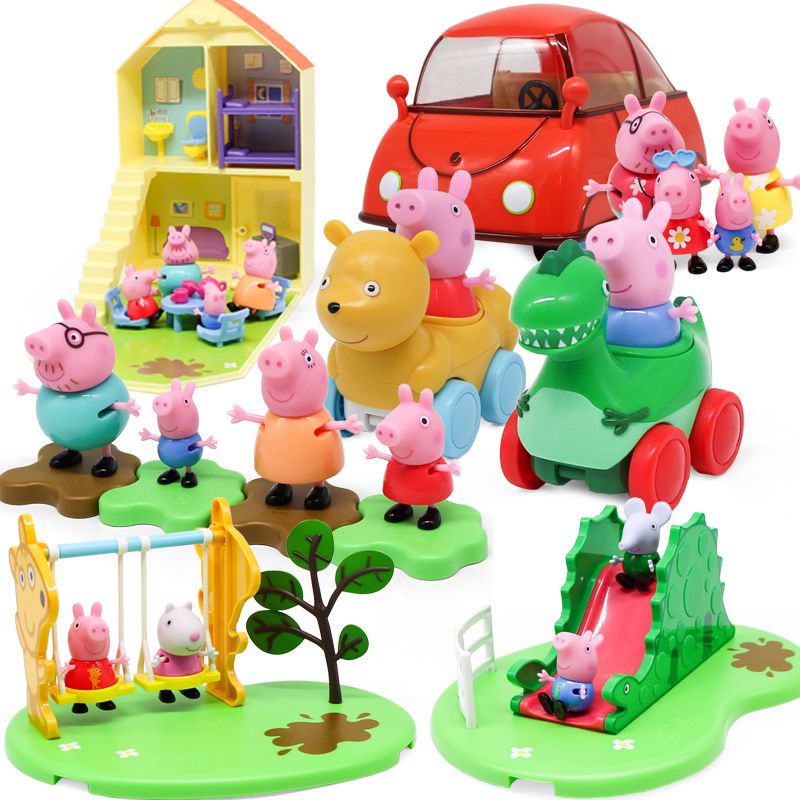 Bộ Đồ Chơi Gia Đình Heo peppa peppa Nhồi Bông Dễ Thương Cho Bé