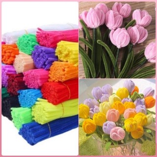 Bó 100 sợi kẽm nhung🍀FREESHIP🍀Kẽm lông tốt làm hoa trang trí, Dây kẽm lông làm đồ chơi thủ công