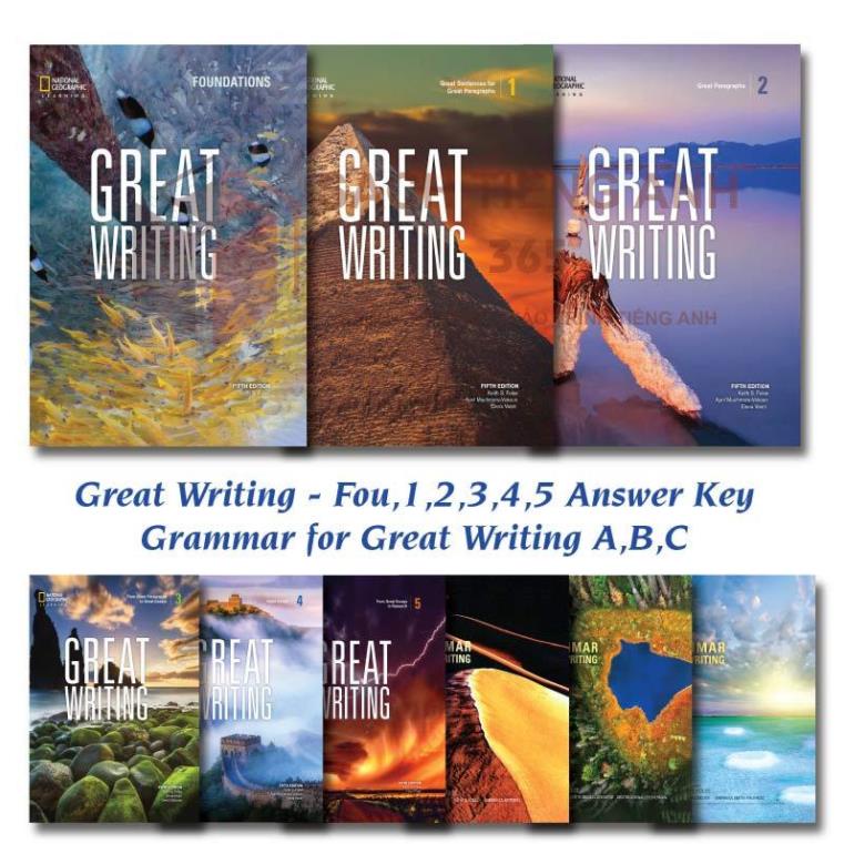 Great Writing full - 5th Edition - Đủ 6 tập -  Foundations,1,2,3,4,5 - tặng MP3 và đáp án- bản in