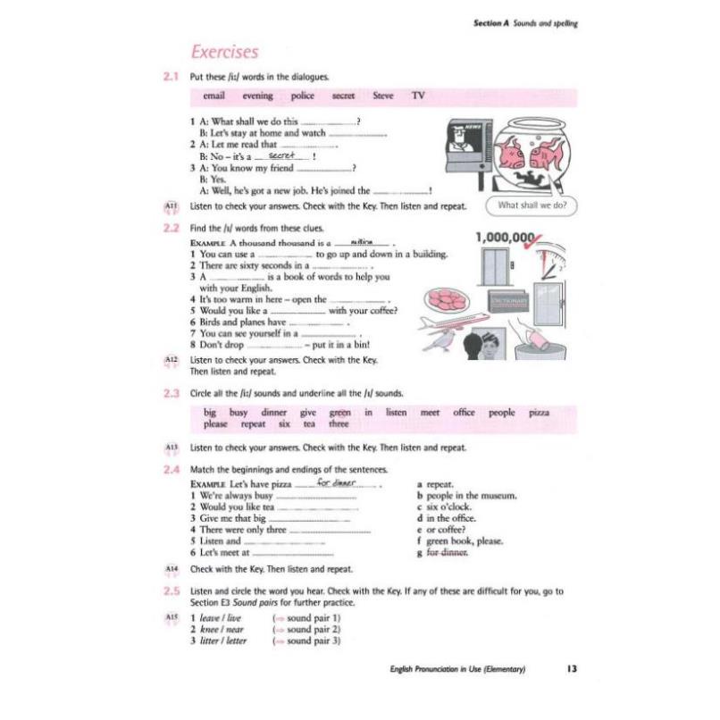 Pronunciation in Use: Elementary/ Intermediate/ Advanced -  Tặng Audio mp3
