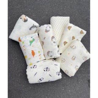 Vải xô muslin cao cấp 2 lớp 100% cotton tự may khăn tắm,khăn sữa cho bé giá rẻ,vải siêu mềm mịn khổ 140-145cm THEMVI186