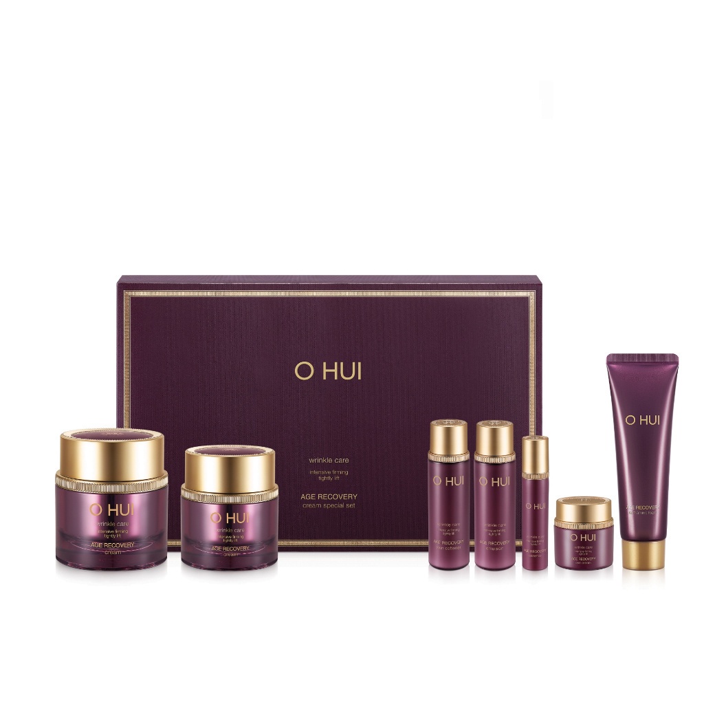 [Limited Edition] Bộ kem dưỡng phục hồi da lão hoá 7 món OHUI Age Recovery 7pcs Special Set 133ml