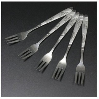 Dĩa inox ăn hoa quả