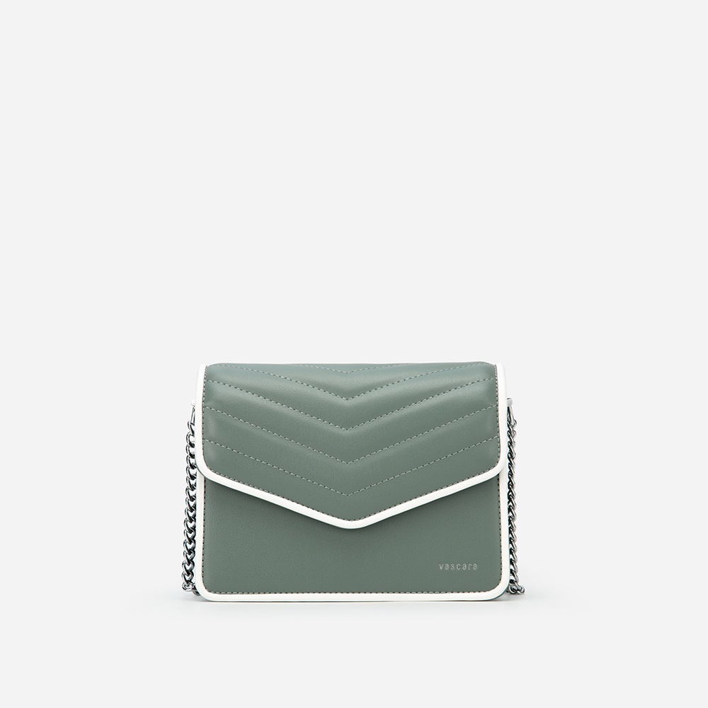 Vascara Túi Viền Màu Phối Chần Bông Herringbone - SHO 0185