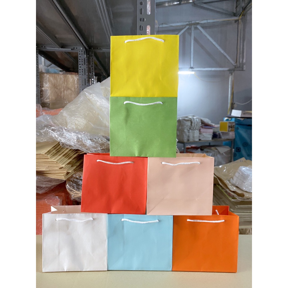 10 cái Túi giấy Kraft JAPAN CAO 11 NGANG 12 HÔNG đáy 6 cm