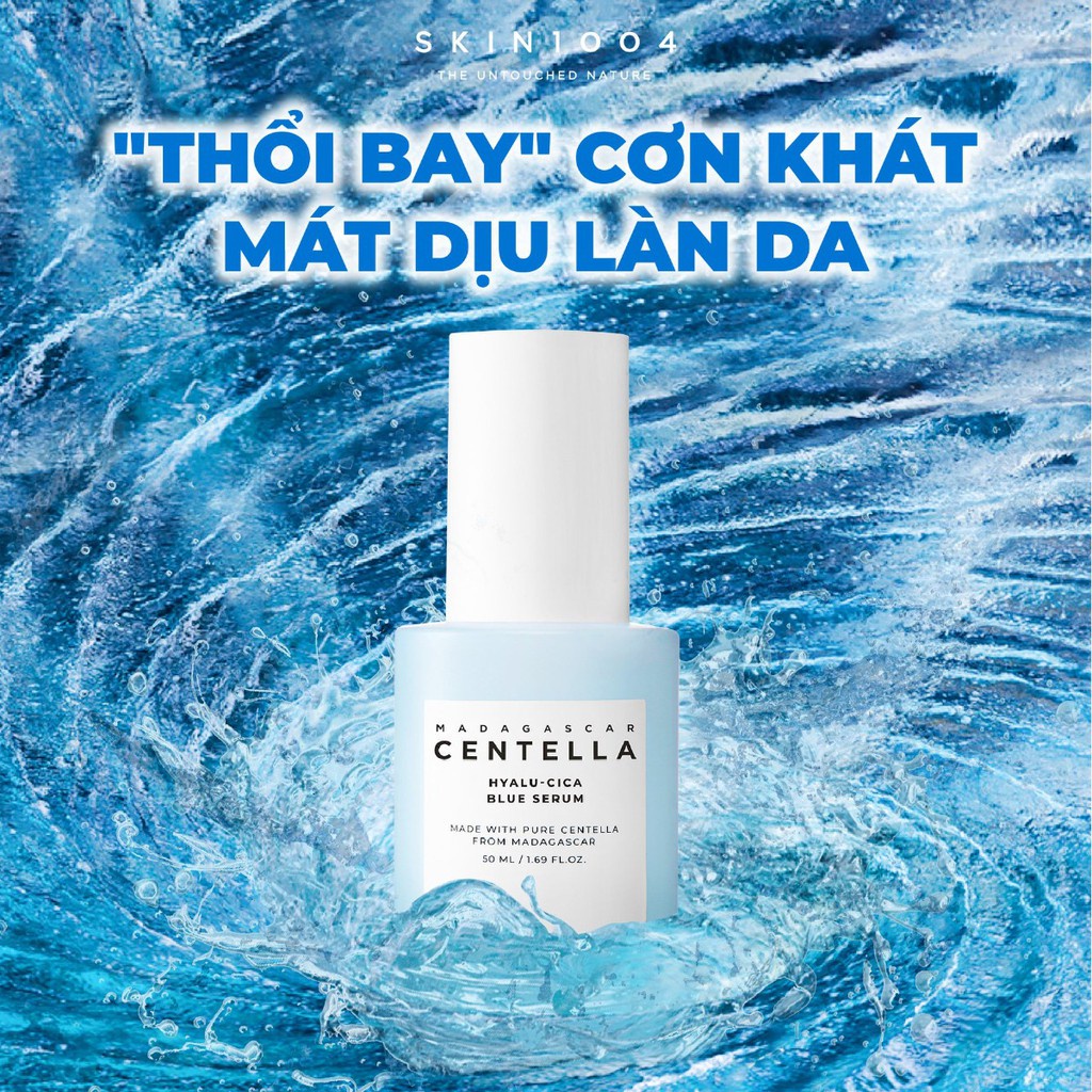 Tinh Chất Cấp Ẩm - Làm Dịu & Dưỡng Sáng Da Madagascar Centella Hyalu-Cica Blue Serum SKIN1004 50ml