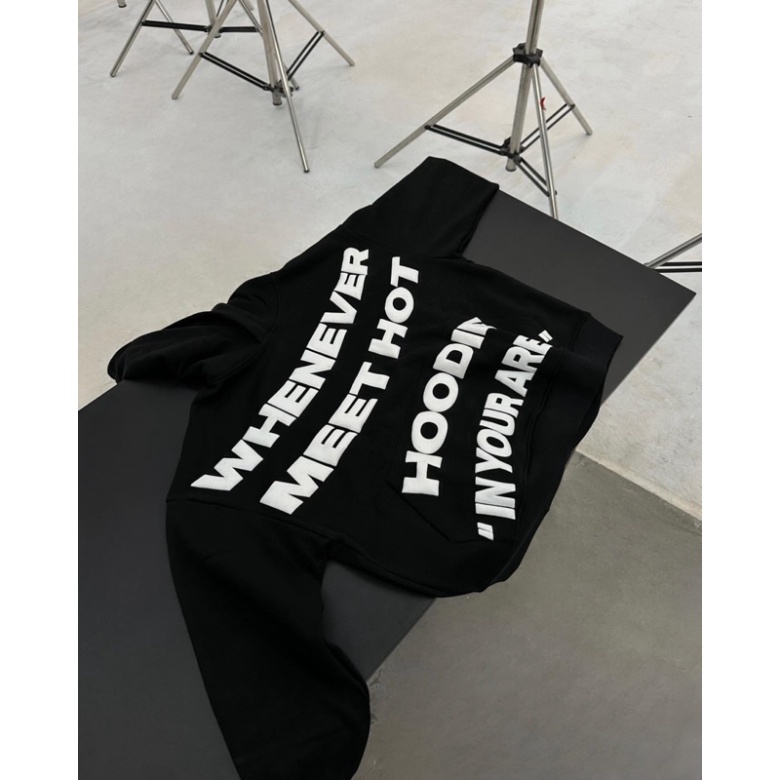 Áo Khoác Hoodie WHENEVER in Siêu đẹp hot Trend Vải nỉ bông